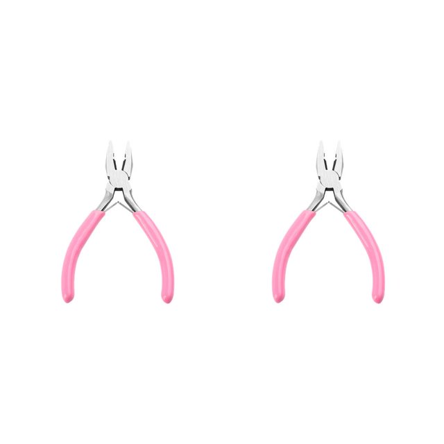 Kenally Alicates de 2 piezas, pinzas antideslizantes, fabricación de joyas, reparación de torsión, pelacables portátiles, herramientas de mano, Alicates de alambre de acero 2piezas Kenally CBP181304