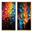 thumbnail image 2 of Designart "Shimmering Beats Compact Discs wall art II" Compact Discs Framed Wall Art Set Of 2 - Multi-Color Fashion Framed Canvas Set For Living Room Decor, 2 of 6