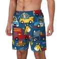 thumbnail image 2 of Balery Vehicles Cartoon with Funny Drivers Mens Swim Trunks Swim Shorts for Men Quick Dry Inseam Beach Shorts with Compression Liner Pocket-XX-Large, 2 of 9