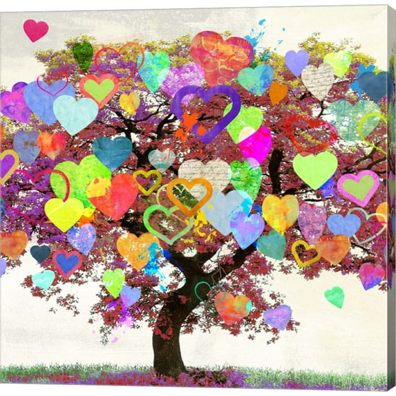 Tree of Love (detail) by Malia Rodrigues, Canvas Wall Art