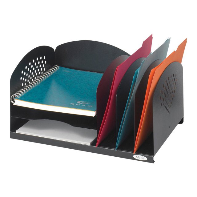 Safco - Sorter - 6 compartments - black powder coat