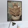 thumbnail image 4 of 1000 Piece Jigsaw Puzzle 20" x 30" Finished Size Cat Reading Newspaper On The Toilet - 1000 Piece Jigsaw Puzzle for Adults - Wooden Puzzle - Recycled Paper Puzzle 1000 Pieces, 4 of 8