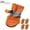 Orange 5O1, variant on Qonioi Waterproof Dog Shoes, Reflective Non-Slip Pet Boots, 4 PCS Small Dog Paw Protectors, Orange Puppy Footwear