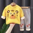 thumbnail image 2 of NOLDARES Toddler Boys Pajamas Set 2Pcs Long Sleeve Cotton Print Top and Pants Soft Sleepwear Pjs Jammies Fall Winter 6-12 Months 12-24 Months 2t 3t 4t 5t 6t 7t 8t 9t Children,Yellow,2-3 Y, 2 of 4