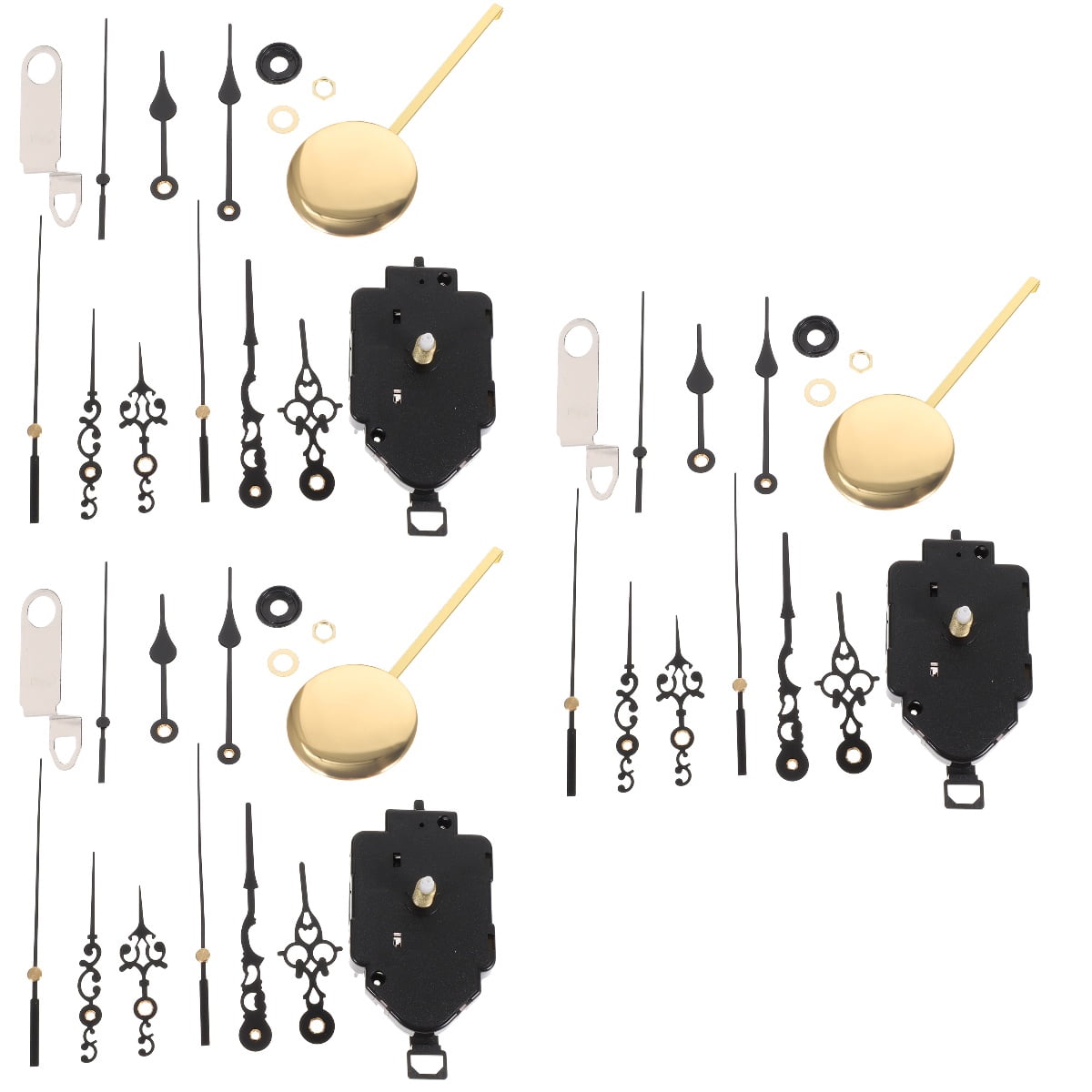 LITINKIMI Clock Mechanism 3Sets Black for DIY Projects Classic and Durable