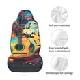 thumbnail image 4 of Wukai World Map Guitar Illustration Full Set Car Seat Covers with Soft Padding Universal Auto Front Seats Protector and Cushion Mat, 4 of 5