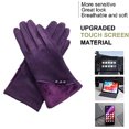 thumbnail image 2 of Guantes cálidos de invierno para mujer con dedos sensibles a la pantalla táctil Guantes de gamuza de otoño e invierno, 2 of 5