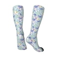 thumbnail image 4 of Fotbe Colorful Butterfly print Women's Men's Novelty Crew Socks Cotton Socks Knee High Socks for Walking,Running,Nurses,Pregnancy, 4 of 9