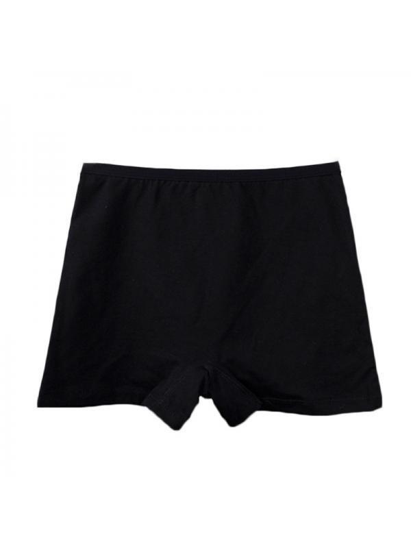 Topumt Women's Boxer Solid Color Cotton Plus Size Shorts Loose Waist