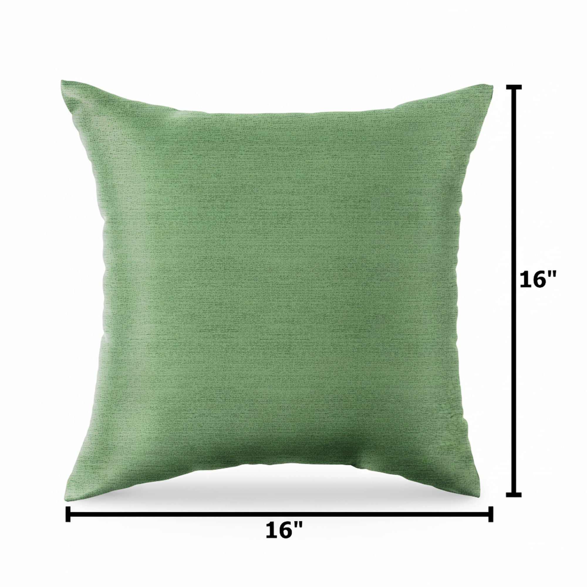 Mainstays 16 in x 16 in Green Solid Texture Outdoor Pillow, Green
