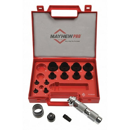 UPC: 0045256660042 | Mayhew Metric Hollow Punch Set 3mm to 30mm 66004