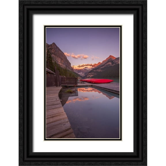 Ballard, Dan 11x14 Black Ornate Wood Framed with Double Matting Museum Art Print Titled - Kayak Launch