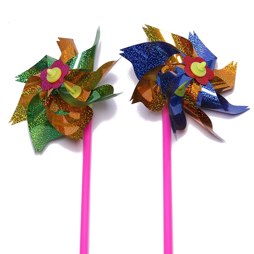 HEQU Rainbow Pinwheels Wind Spinners Yard Garden WindmillsWhirl