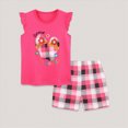 thumbnail image 3 of Toddler Girls Summer Clothes Baby Kids 1T 2T 3T 4T 5T 6T 7T Flying Sleeve Cute Cartoon Printed T-Shirt Tops + Shorts Outfits Sets Kaprioy Toddler Girl Summer Outfits, 3 of 6