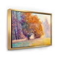 thumbnail image 3 of Designart 'Autumn Forest Orange Leaves Landscape' Lake House Framed Canvas Wall Art Print, 3 of 5