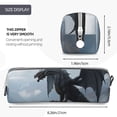 thumbnail image 3 of Cauagu Valley Gray Dragon Print Leather Pencil Pen Case - Stationery Bag Portable Stationery Bag Big Capacity Pencil Pouch Cosmetic Organizer Bag for Men & Women, 3 of 7
