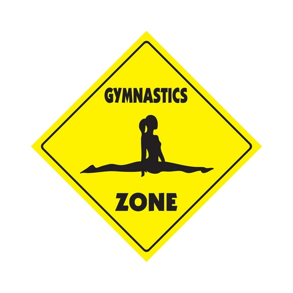 SignMission X-14-GYMNASTICS 14 x 14 in. Gymnastics Crossing Zone Xing Sign