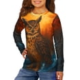 thumbnail image 4 of FUIALDOLG 2 Pack Girls Long Sleeve Shirts Owl Soft Loose T-Shirts Crew Neck Layering Tees for Youth Teen Girls 3-4 Years, 4 of 5