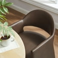 thumbnail image 4 of Talia   Vegan Leather Dining Armchair in Espresso, 4 of 9