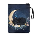 thumbnail image 2 of HELLHERO Moon and Floral Pattern Bible Case Bag Classic Book Organzier Holder with Book Protection Polyester Protector Wrap Bag for Librarian 8.66 x 11.42, 2 of 8