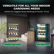 New Mars Hydro 4-Tier Plant Stand with 150W Grow Lights & Tent for Indoor-M size