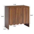 thumbnail image 4 of Wirrytor Wood Buffet Sideboard with 2 Wave Doors, Storage Cabinet with Adjustable Shelves for Living Room Dinning Room Kitchen, Walnut, 4 of 10