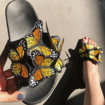 

Summer Slippers For Women Beach Accesseories Flip Flops For Women Women S Ladies Fashion Casual Butterfly Open Toe Outdoor Slippers Beach Shoes Swimming Pool Accessories Mens Women Slippers