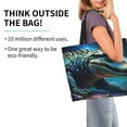thumbnail image 3 of Wukai Starry Sky Colorful Crocodile A Print Reusable Grocery Bag Shopping Bags Shopping Handle Bag Suitable for Outdoor Convenient Daily Bag, 3 of 6