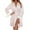 White, variant on Morning Robe Ladies Feather Soft Bridal Wedding Sleepwear Elegant Satin Kimono Loungewear Comfortable Bathrobe