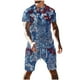 thumbnail image 1 of Mens Pantalones Casuales Cuello Redondo Impresión de Manga Corta Blusa Y Pantalones Cortos Traje, Pantalones de Traje para Hombres, 1 of 9