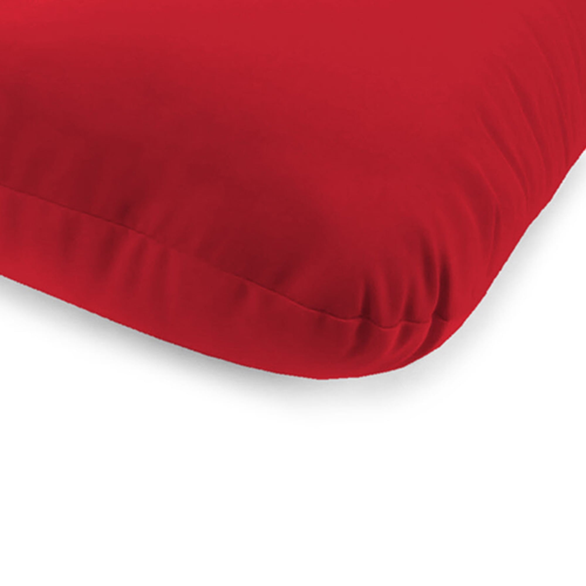Jordan Manufacturing Sunbrella 74" x 22" Canvas Jockey Red Solid Rectangular Outdoor Chaise Lounge Cushion with Ties and Hanger Loop