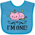 thumbnail image 3 of Inktastic First Birthday Unicorn Cat Girls Girls Baby Bib, 3 of 4
