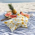 thumbnail image 5 of Outdoor Pillow Cover Watercolor Flower Set of 2 Waterproof Throw Pillowcases Spring Yellow Flower Decorative Patio Furniture Pillows for Couch Garden Indoor & Outdoor Use, 5 of 9