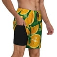 thumbnail image 3 of Gaeub Orange Mens Swim Trunks Stretch Beach Shorts Quick Dry for Men Swim Shorts Swimwear with Pockets- Medium, 3 of 9