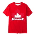 thumbnail image 5 of T-shirt Graphique pour Garçons Canada Feuille d'Érable Drapeau Canadien Col Rond Manches Courtes Tee Garçons Fête du Canada Imprimé Graphique Coupe Ample Haut Imprimé Feuille d'Érable Drapeau pour Garçons, 5 of 5