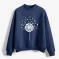 thumbnail image 4 of CEHVOM Mode Décontractée pour Femmes Imprimé Col Rond Manches Longues Amples Hauts Courts Blouse Chandails en Molleton Sans Capuche Liquidation, 4 of 5