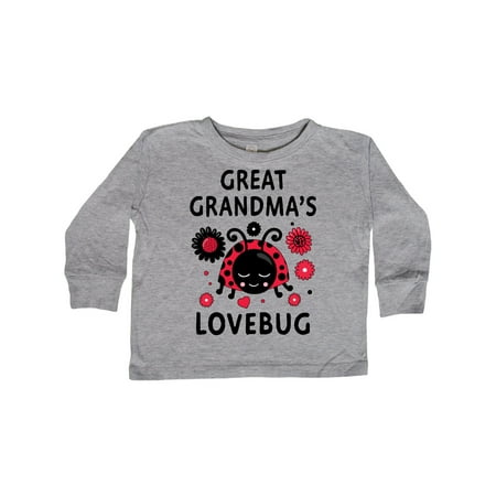 

Inktastic Valentine s Day Great Grandma s Lovebug Gift Toddler Boy or Toddler Girl Long Sleeve T-Shirt