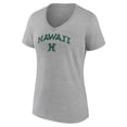thumbnail image 2 of Women's Gray Hawaii Warriors Campus V-Neck T-Shirt, 2 of 3