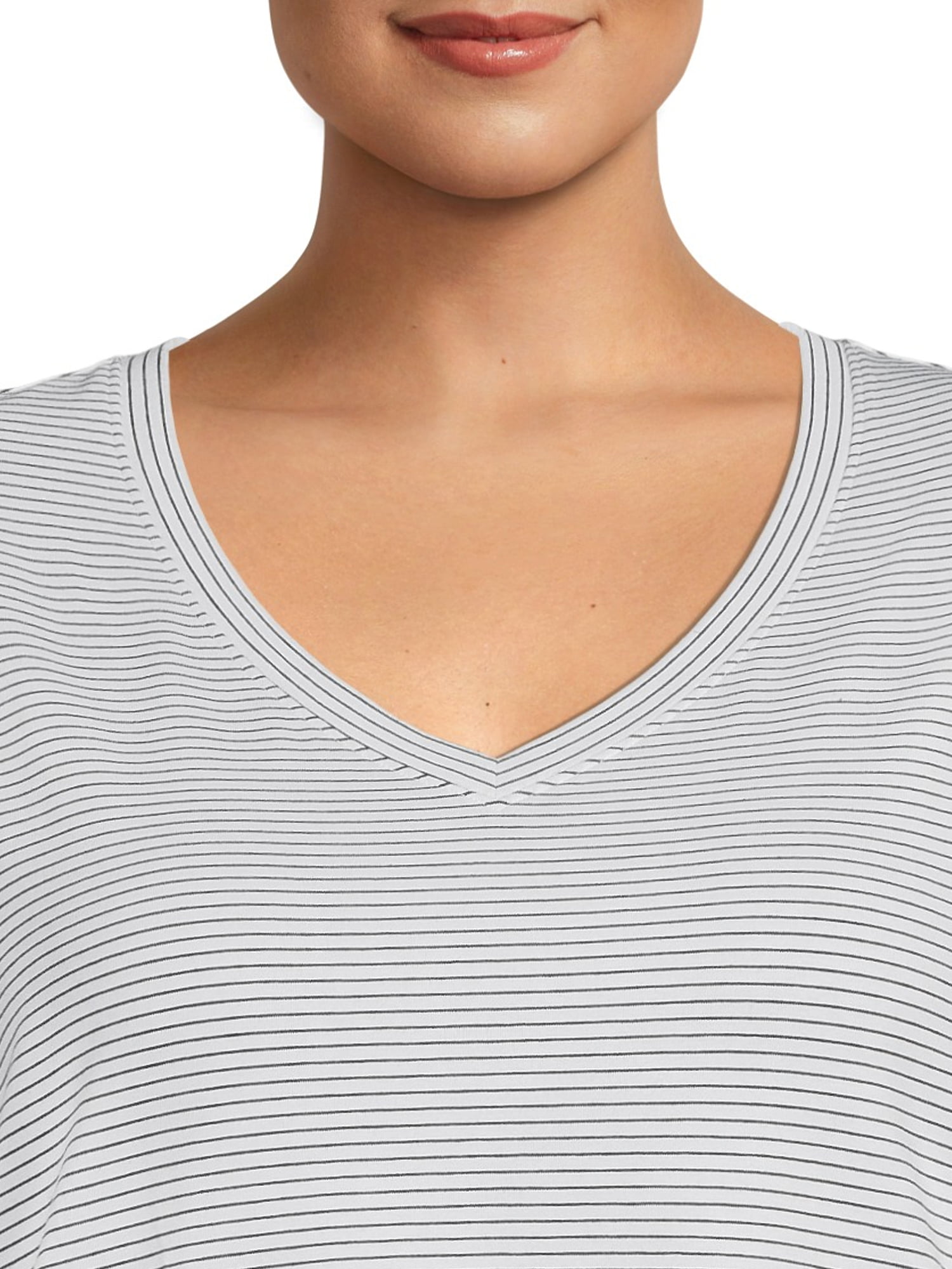 Terra & Sky Women's Plus Size Twisted T-Shirt Dress 