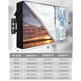 thumbnail image 7 of Summer Coastal Outdoor TV Cover 60 to 65 inch Starfish Shell Coral Watercolor Blue Ocean Waterproof Dustproof TV Covers for Outside with Zipper Remote Control Pocket Flat Screen Protectors, 7 of 7