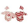 thumbnail image 7 of GYRATEDREAM Infant Toddler Baby Fleece Christmas Outfits Boys Girls Striped Print Long Sleeve Xmas Romper Jumpsuit with Hat Santa Pajamas Clothes for 3 Months-2 Years, 7 of 7