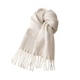 thumbnail image 1 of Bufanda de invierno Elegante accesorio de vestir largo Chal con borlas Chal grueso Beige, 1 of 8