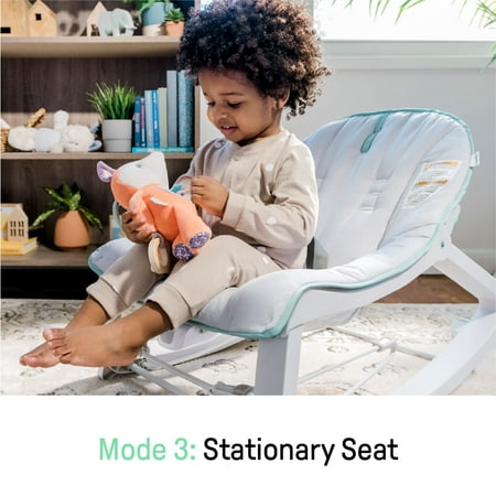 Ingenuity Keep Cozy 3-in-1 Vibrating Infant & Toddler Baby Bouncer and Rocker Chair, Multicolor