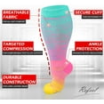 thumbnail image 3 of LAICAIW 3 Packs Plus Size Compression Socks Wide Calf For Women & Men 20-30 mmhg-Large Size Knee High Support Stockings For Medical, 3 of 7