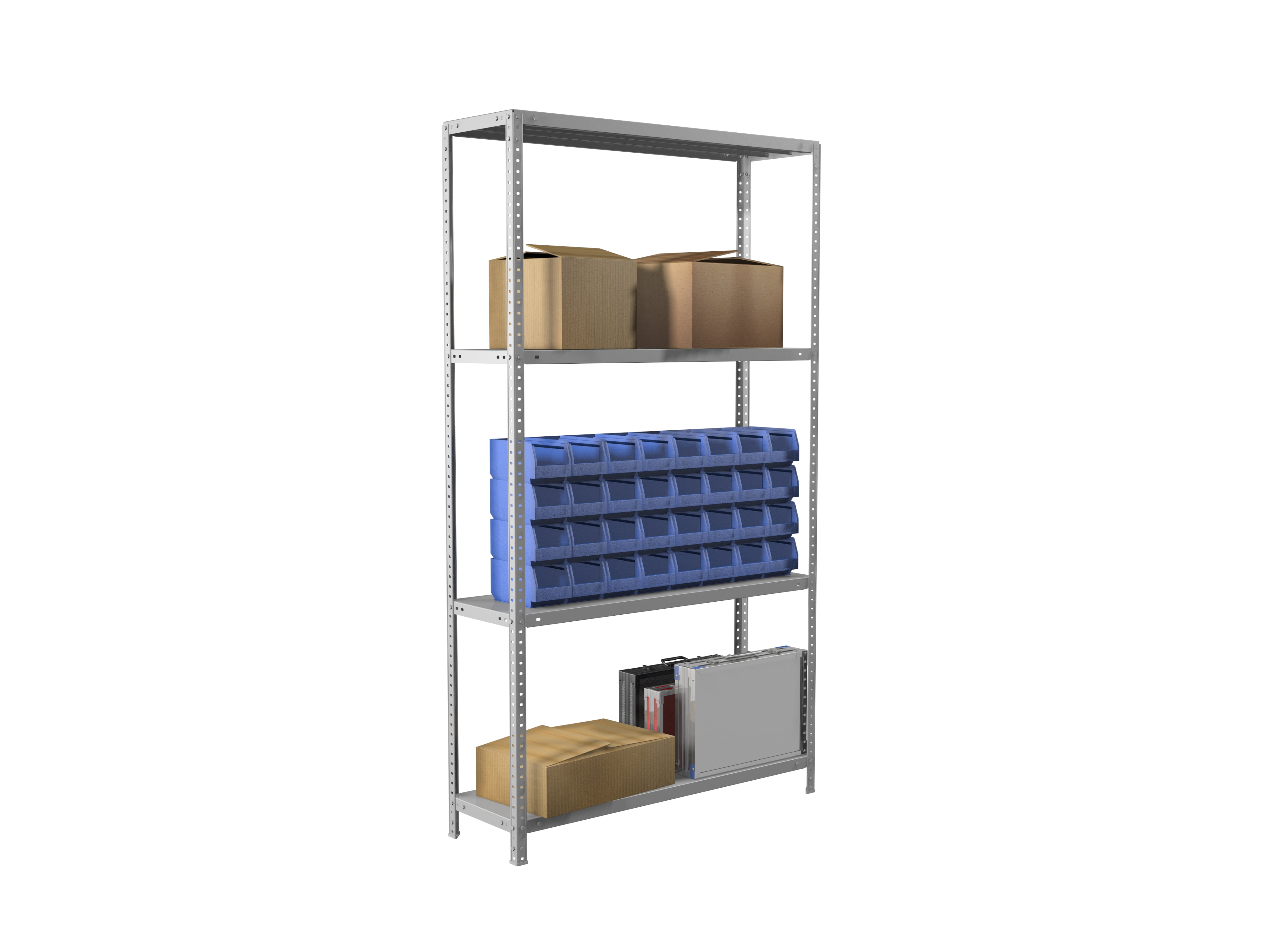 4 Level Adjustable Heavy Duty Shelves Unit Garage Shelf Steel Metal Storage Rack 