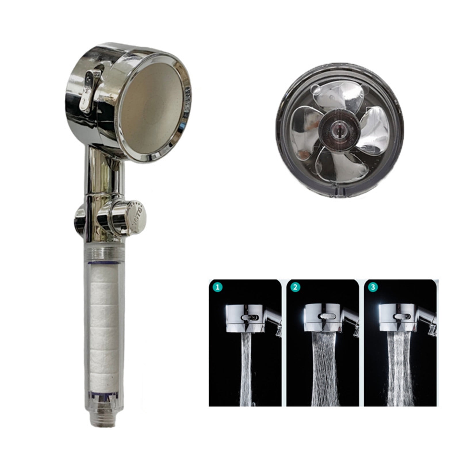 jsaierl 3mode Shower Head Spray Vortex Shower Head High Pressure Water
