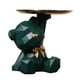 thumbnail image 2 of Estatua de oso artesanal, figura en miniatura, llavero, bandeja moderna para joyas y baratijas. Verde oscuro, 2 of 9