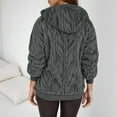 thumbnail image 5 of UJNDER Jackets for Women Plus Size Hooded Zip Up Lined Casual Outerwear Long Open Front Sweater Coat Grey S, 5 of 5