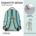 thumbnail image 5 of Pioneer Flower Floral Print Pattern Backpack for School, Cute School Bag with Adjustable Shoulder Straps and Padded Back, 15.3"x11"x7.1", 5 of 5