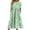 Mint Green, variant on Women's Floral Short Sleeve Dress Casual Crew Neck T-Shirt Dress with Pockets Summer Midi Dresses